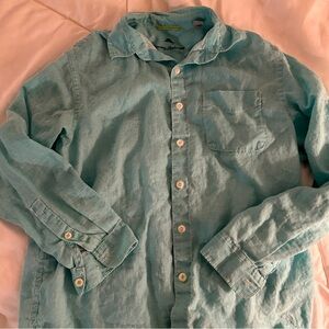 Tommy Bahama Linen Green long sleeve shirt medium